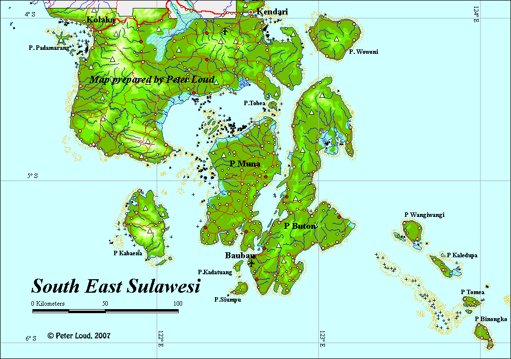 Map of South East Sulawesi
