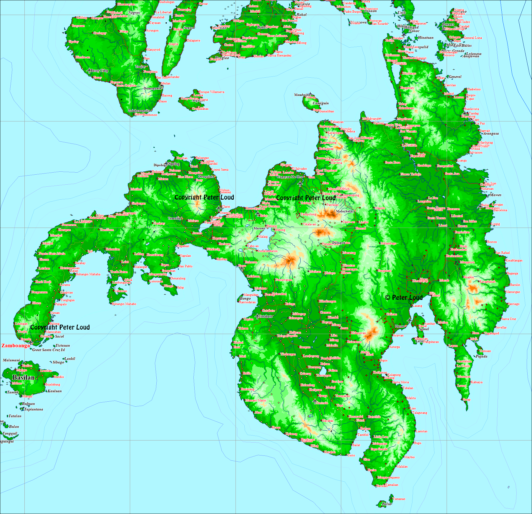 Map of Mindanao